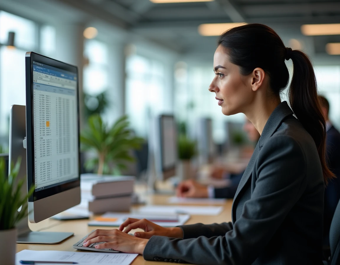 Économiste de la construction utilisant un tableur Excel avec l'index BT47 pour réviser les prix d'un marché de travaux