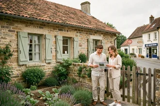 Petite maison en pierre avec jardin à louer dans le Puy-de-Dôme, proche des écoles et commerces du village